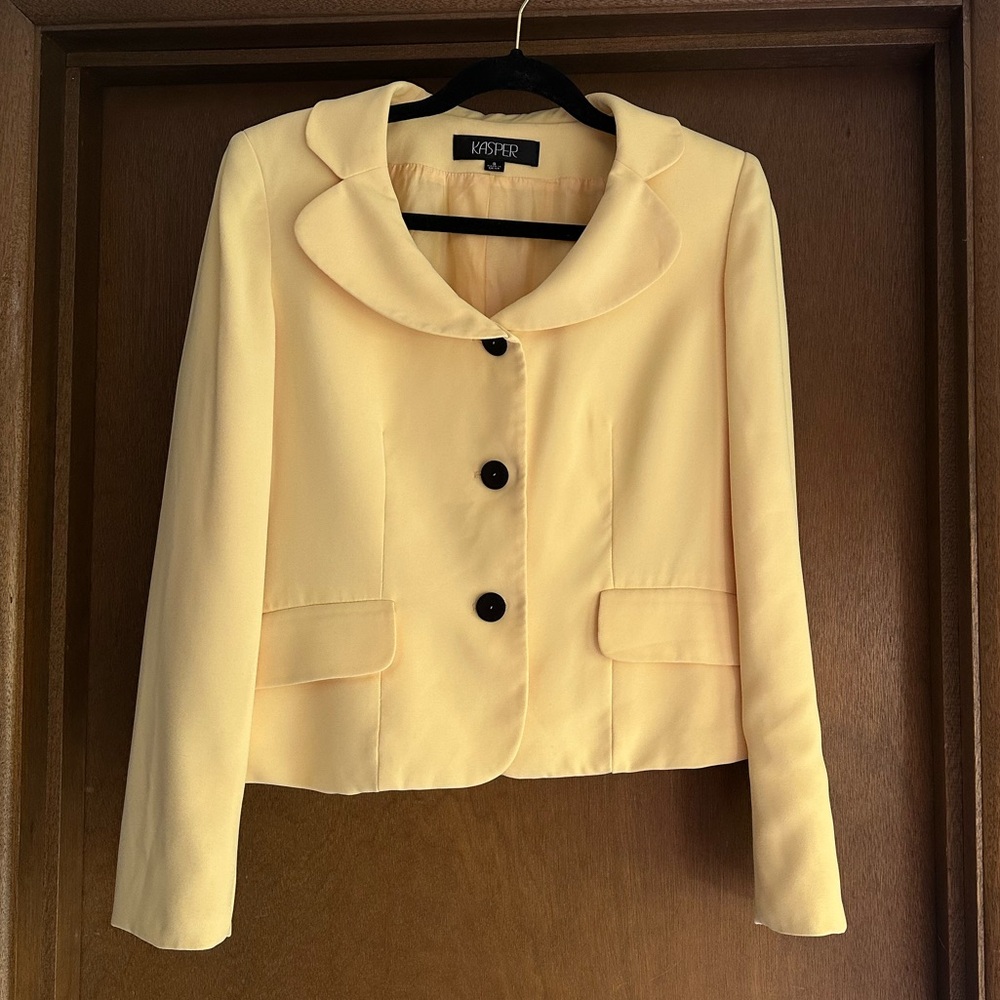 Kasper Women's Butter Yellow Blazer